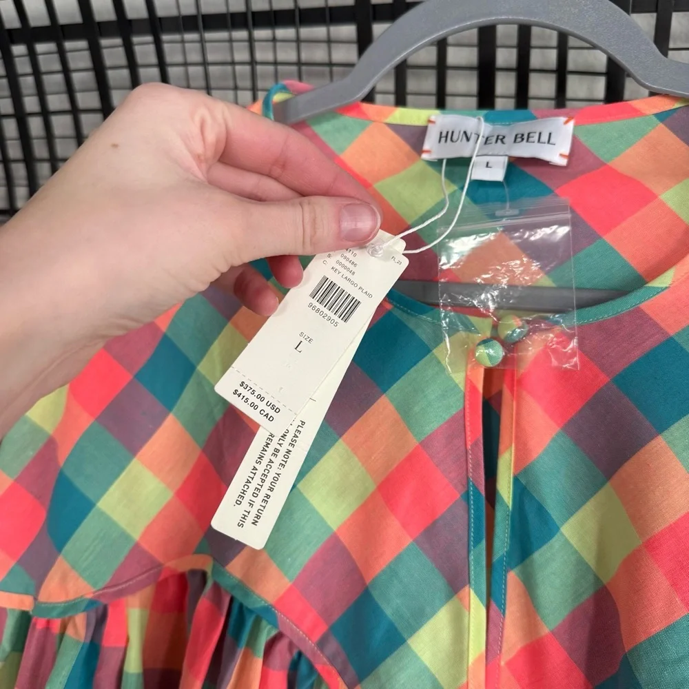 Hunter bell Naya Gingham Long Sleeve Top - Picture 5 of 8